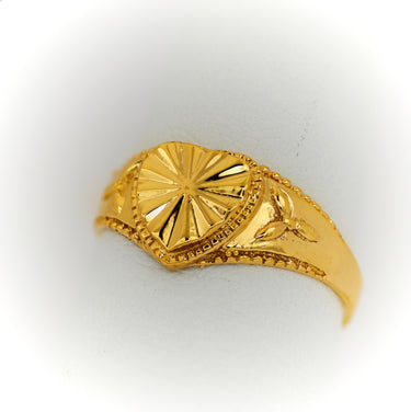 Anillo de Oro 10k Estilo Corazón Texturizado